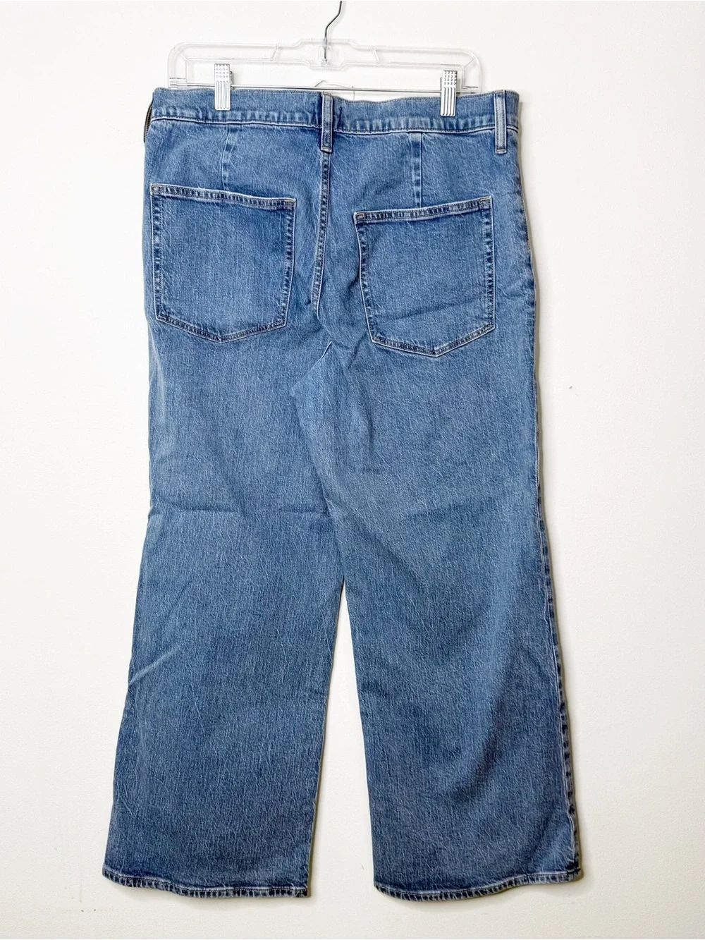 J. CREW | Wide Leg High Rise Cropped Patch Pocket Classic Denim Jeans  Sz. 30